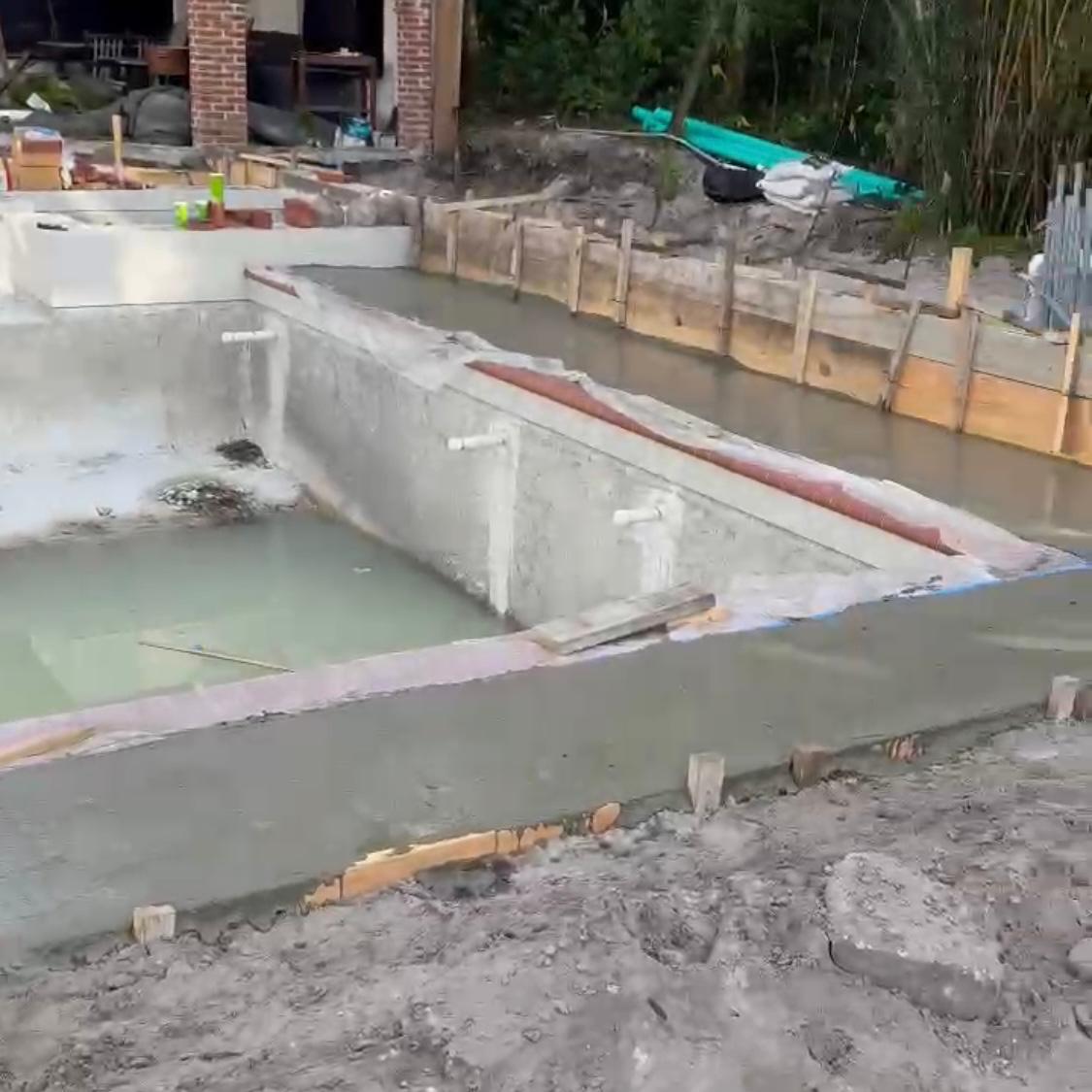 Pool deck concrete installation in Ocoee by FB Solutions